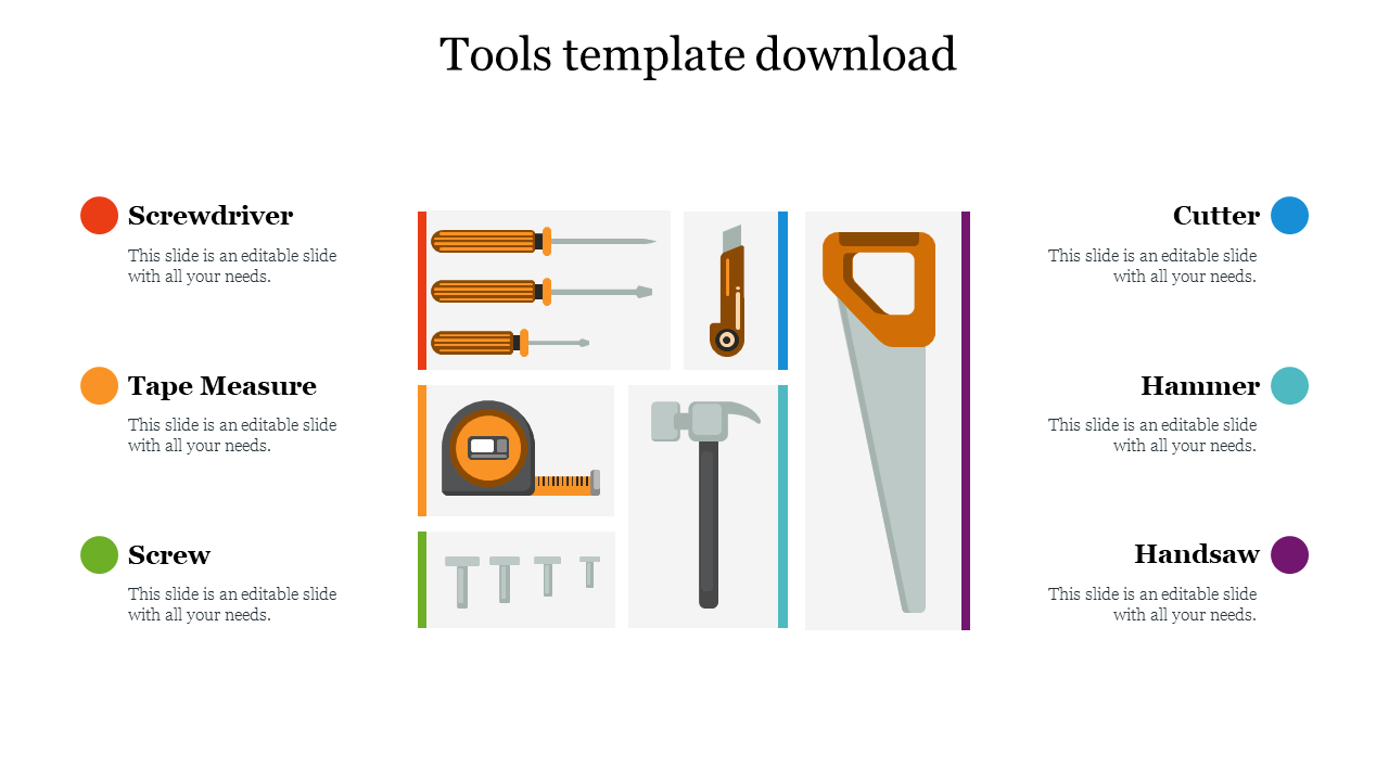 Elegant Tools Template Download For Your Presentation